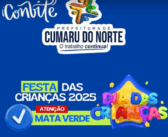Convite festa das crianças mata Verde